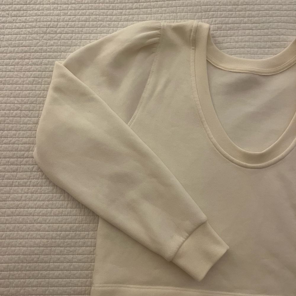 ba&sh cream puff sleeve top - size xsmall